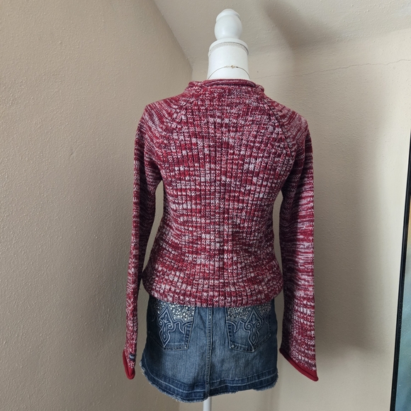 Mudd Red Marled Cowl Knit Sweater - Picture 6 of 6